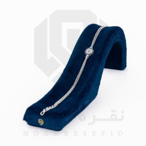 دستبند نقره عیار 925 ایرانی کد NID0091 طرح چشم و نظر | نقره سفید