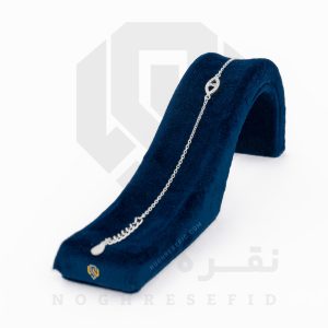 دستبند نقره عیار 925 خارجی کد WSK0021 طرح چشم بی‌نهایت | نقره سفید