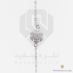 گالری اول دستبند نقره عیار 925 خارجی کد WST0065 طرح دانه برف | نقره سفید