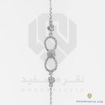 گالری اول دستبند نقره عیار 925 ایرانی کد NID0093 طرح بی‌نهایت | نقره سفید