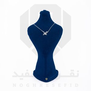 گردنبند نقره عیار 925 خارجی کد WSA5223 طرح گره عشق | نقره سفید