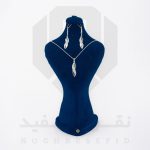 نیم ست نقره عیار 925 خارجی کد WSH0041 طرح بی نهایت | نقره سفید