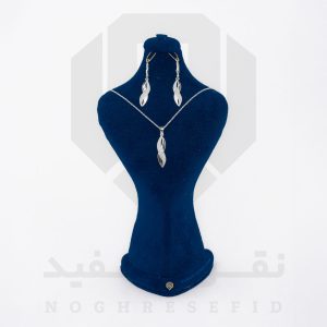 نیم ست نقره عیار 925 خارجی کد WSH0041 طرح بی نهایت | نقره سفید