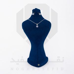 نیم ست نقره عیار 925 خارجی کد WST0082 طرح چشم و نظر | نقره سفید