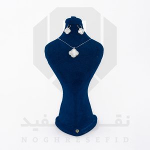 نیم ست نقره عیار 925 خارجی کد WSA0142 طرح ونکلیف | نقره سفید
