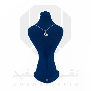 پلاک نقره عیار 925 خارجی کد WSZ5181 طرح قلب پروانه ای | نقره سفید