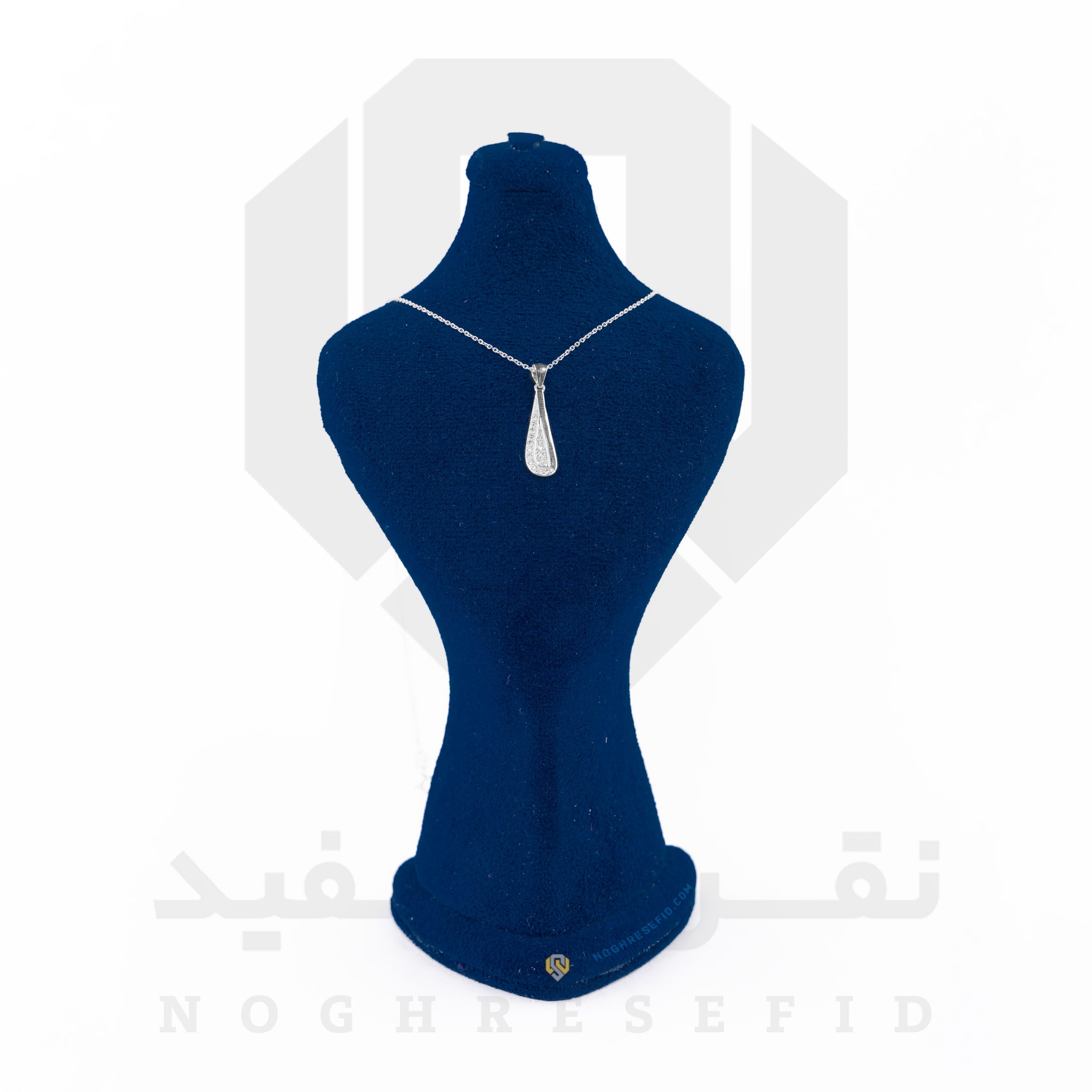 پلاک نقره عیار 925 خارجی کد WSH5042 طرح اشک | نقره سفید پلاک نقره عیار 925 خارجی کد WSH5042 طرح اشک | نقره سفید