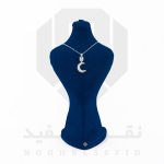 پلاک نقره عیار 925 ایرانی کد NIL5055 طرح ماه | نقره سفید