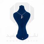 پلاک نقره عیار 925 خارجی کد WSL5242 طرح قیچی | نقره سفید