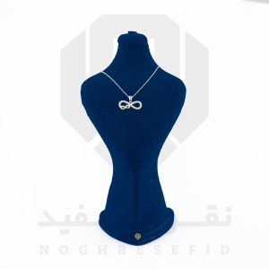 پلاک نقره عیار 925 خارجی کد WSL5243 طرح بی نهایت | نقره سفید