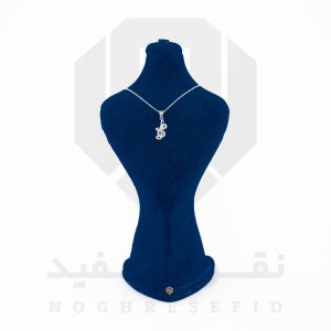 پلاک نقره عیار 925 خارجی کد WSL5244 طرح نت سل | نقره سفید