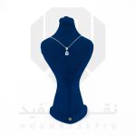 پلاک نقره عیار 925 ایرانی کد NID5034 طرح کاشی فیروزه ای | نقره سفید