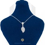گالری اول پلاک نقره عیار 925 ایرانی کد NID5036 طرح برگ