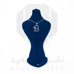 پلاک نقره عیار 925 ایرانی کد NID5032 طرح دو نیمه قلب پروانه ای | نقره سفید