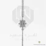 دستبند نقره عیار 925 ایرانی کد NIA0331 طرح گل | نقره سفید