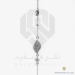 دستبند نقره عیار 925 خارجی کد WSB0122 طرح برگ کوچک | نقره سفید