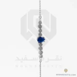 دستبند نقره عیار 925 ایرانی کد NIA0332 طرح خُرَّم | نقره سفید