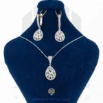 نیم ست نقره عیار 925 ایرانی کد NIH0032 طرح دیدار | نقره سفید
