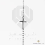 دستبند نقره عیار 925 خارجی کد WSJ0161 طرح صلیب | نقره سفید