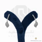 گوشواره نقره عیار 925 خارجی کد WSB0104 طرح برگ | نقره سفید