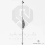 دستبند نقره عیار 925 خارجی کد WSB0121 طرح برگ بزرگ | نقره سفید