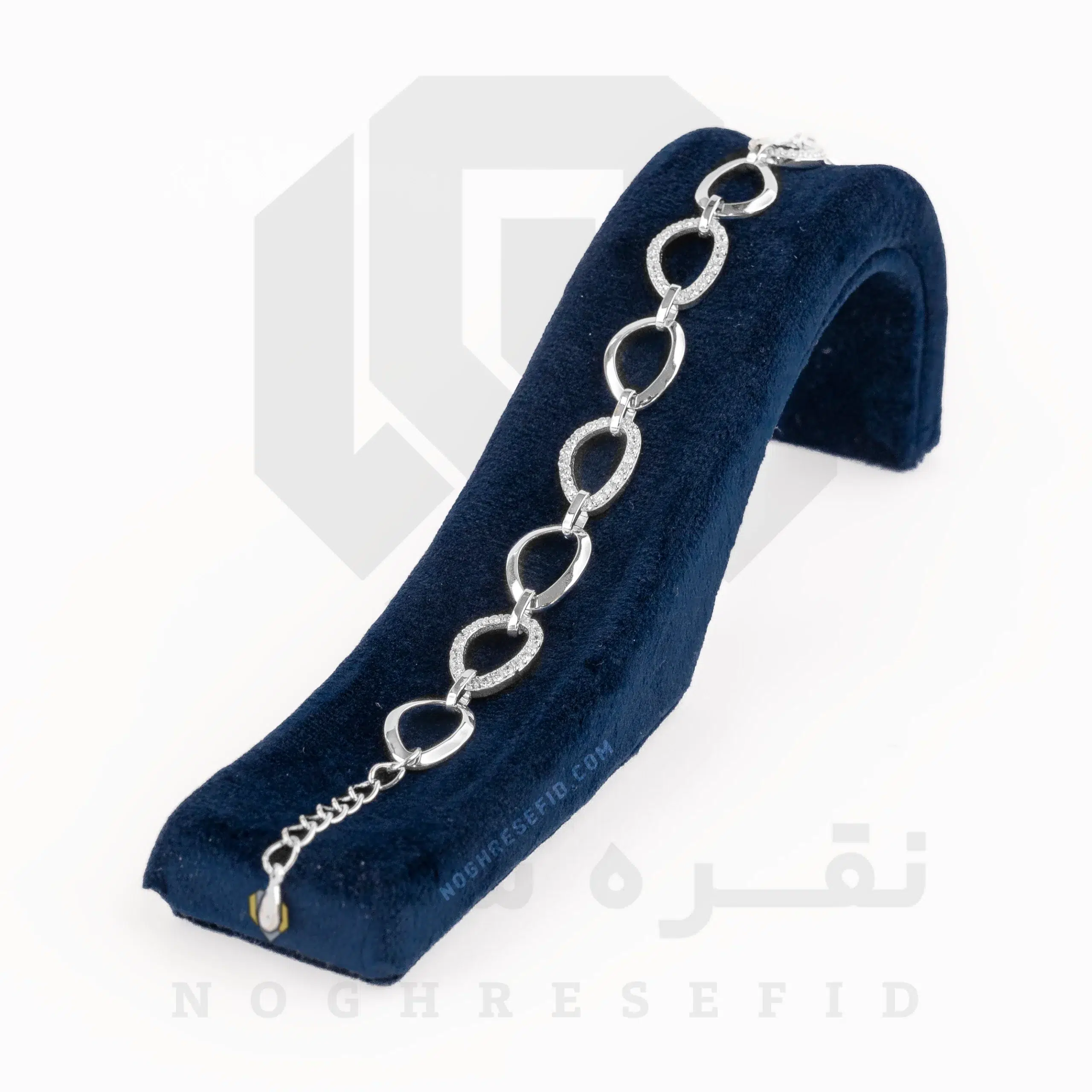 دستبند نقره عیار 925 خارجی کد WST0066 طرح وصال | نقره سفید دستبند نقره عیار 925 خارجی کد WST0066 طرح وصال | نقره سفید