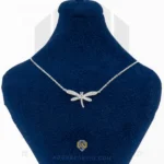 گردنبند نقره عیار 925 خارجی کد WST5082 طرح سنجاقک | نقره سفید