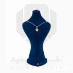 گردنبند نقره عیار 925 خارجی کد WSB5101 طرح قلب شیشه‌ای | نقره سفید