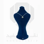 گردنبند نقره عیار 925 خارجی کد WSB5102 طرح قلب هفت رنگ | نقره سفید