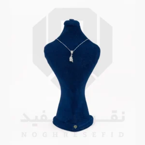 پلاک نقره عیار 925 ایرانی کد NID5037 طرح برگ | نقره سفید