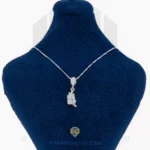 پلاک نقره عیار 925 ایرانی کد NID5037 طرح برگ | نقره سفید