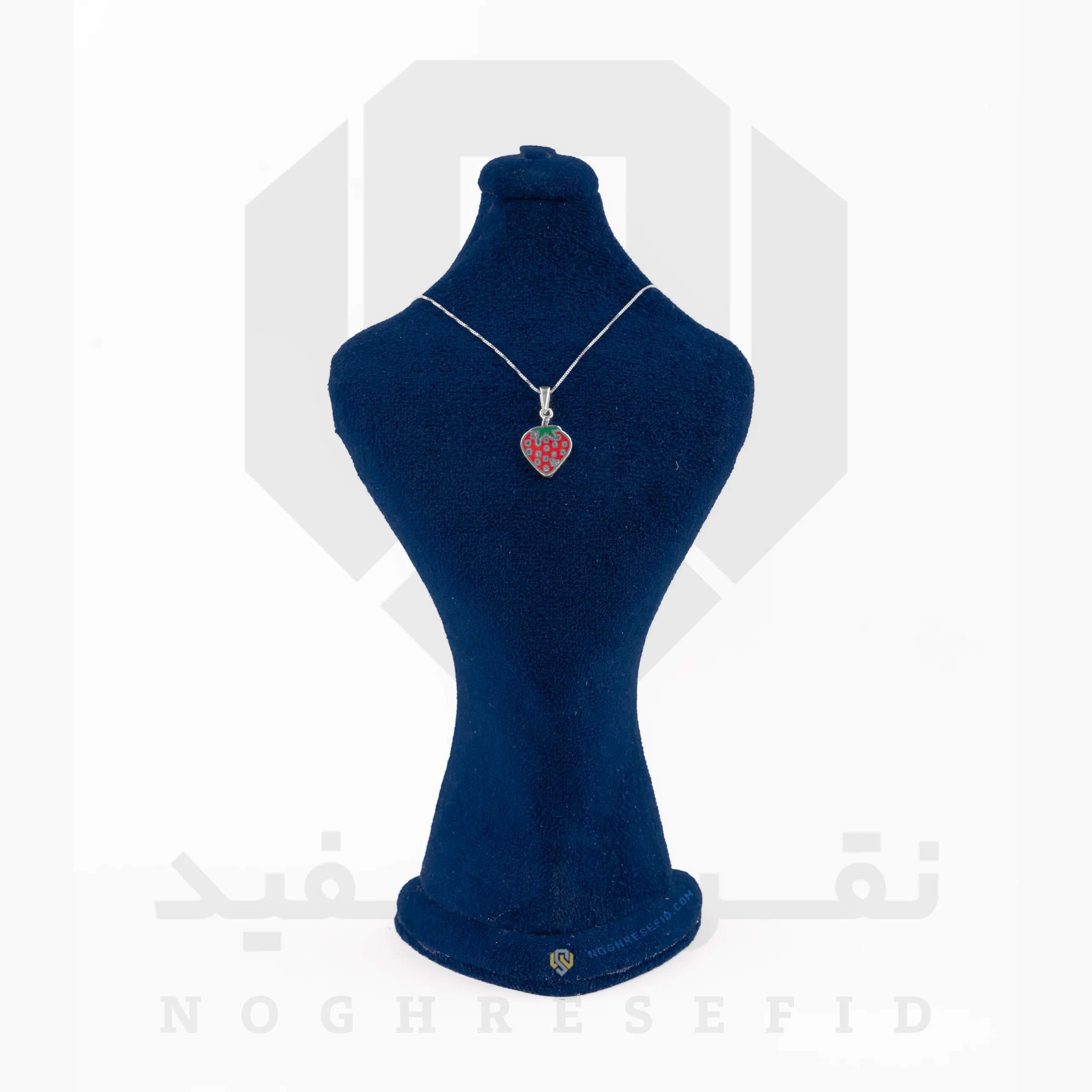پلاک نقره عیار 925 خارجی کد WSH5043 طرح توت فرنگی | نقره سفید پلاک نقره عیار 925 خارجی کد WSH5043 طرح توت فرنگی | نقره سفید