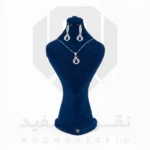 نیم ست نقره عیار 925 ایرانی کد NID0055 طرح کفشدوزک | نقره سفید