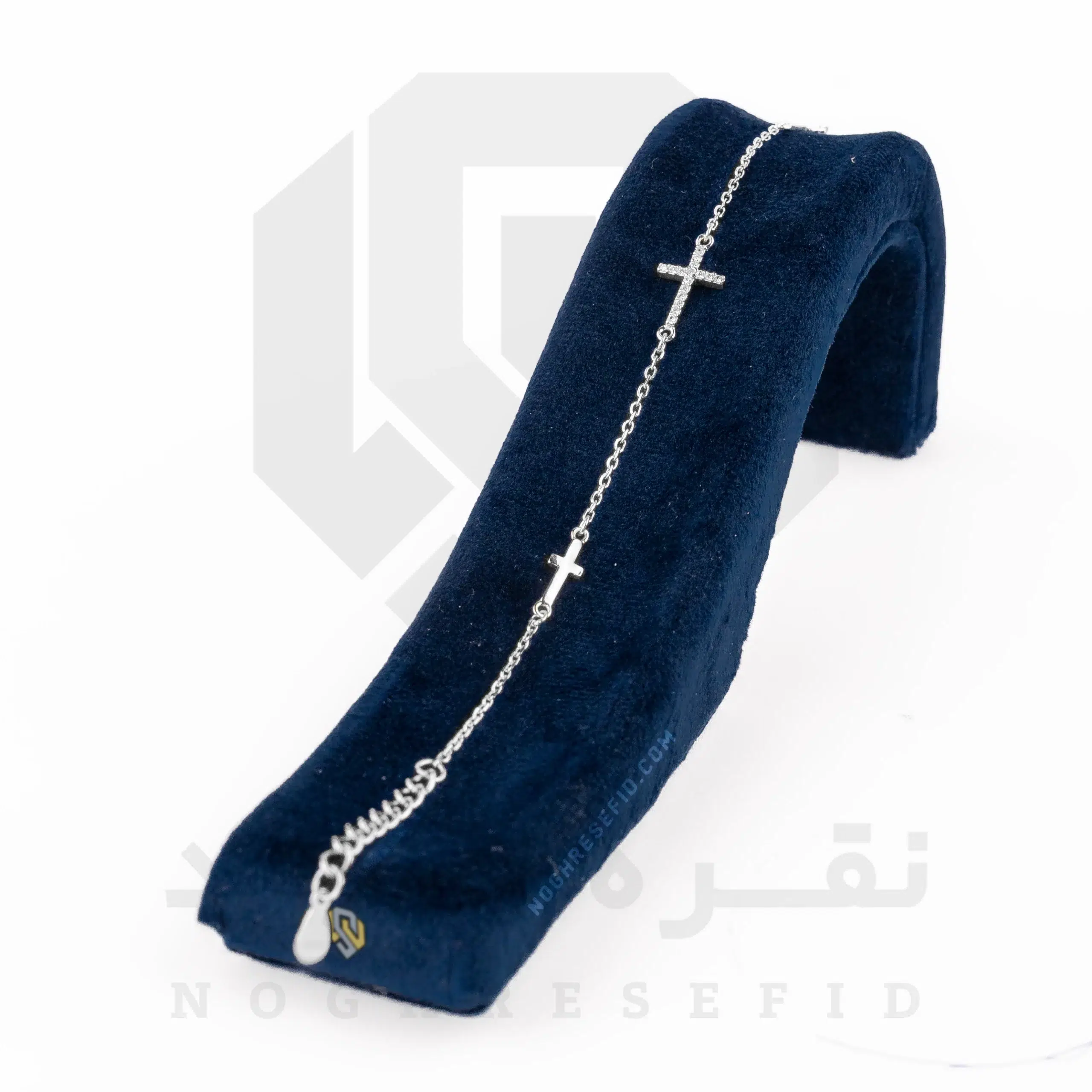 دستبند نقره عیار 925 خارجی کد WSJ0161 طرح صلیب | نقره سفید دستبند نقره عیار 925 خارجی کد WSJ0161 طرح صلیب | نقره سفید