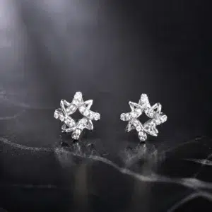گوشواره نقره عیار ۹۲۵ کد WZ4104 | نقره سفید