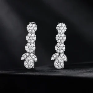گوشواره نقره عیار ۹۲۵ کد NZ4105 | نقره سفید