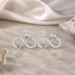 گوشواره نقره عیار ۹۲۵ طرح بی‌نهایت | نقره سفید
