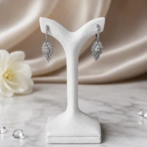 گوشواره نقره عیار ۹۲۵ کد NZ4102 | نقره سفید