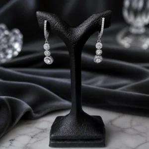 گوشواره نقره عیار ۹۲۵ کد NZ4103 | نقره سفید