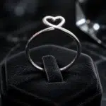 انگشتر زنانه نقره عیار ۹۲۵ طرح قلب | نقره سفید