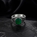 انگشتر مردانه نقره عیار ۹۲۵ کد NGH1103 | نقره سفید