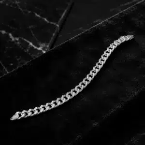 دستبند نقره طرح کارتیه کد NGH3121 | نقره سفید