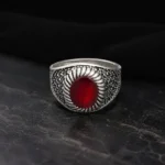انگشتر مردانه نقره عیار ۹۲۵ کد NGH1104 | نقره سفید