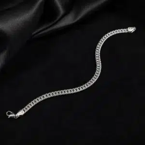 دستبند نقره طرح کارتیه کد NI3592 | نقره سفید