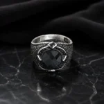 انگشتر مردانه نقره عیار ۹۲۵ کد NGH1101 | نقره سفید