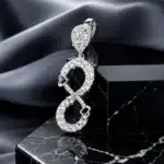 پلاک نقره طرح بی نهایت عیار ۹۲۵ کد WZ5103 | نقره سفید
